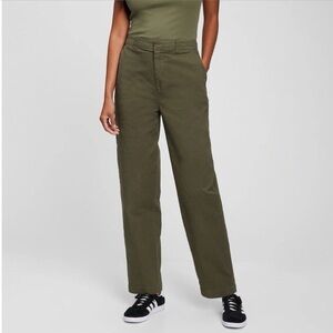 {GAP} "Straight Up Khaki" Army Jacket Green Relaxed Loose Leg Pants